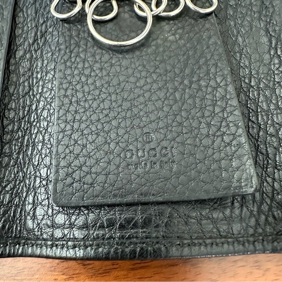 Authentic Vintage Gucci Black Leather Key Case & Card Holder - Picture 8 of 13